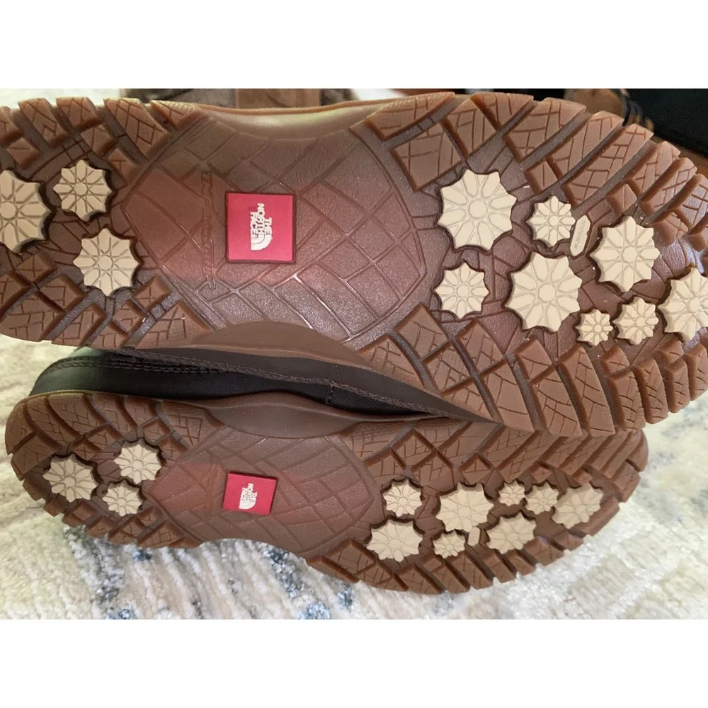 The North Face Shellista Lace Luxe Waterproof Winter Boots Brown Suede Women 6.5